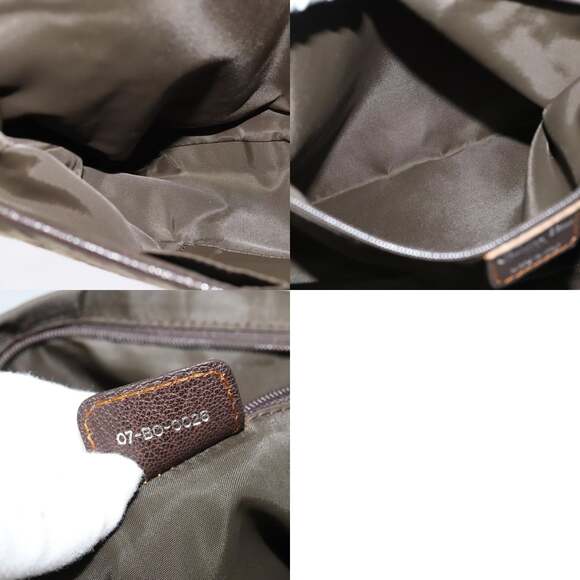 DIOR Trotter Canvas Shoulder Bag Brown Silver - Picture 12 of 12